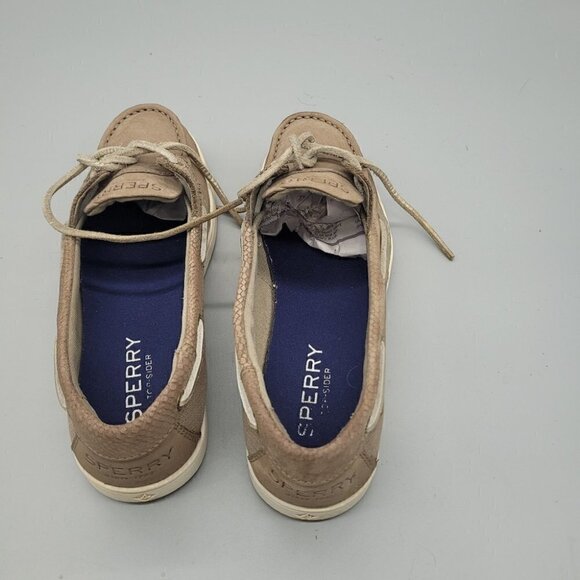 Sperry Shoes Women's Size 6 M Seacoast Silver Metallic Canvas Boat STS80327 - Picture 7 of 11
